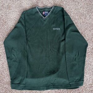 Vintage 90s Forest Green Chaps Ralph Lauren V-Neck‎ Sweater
